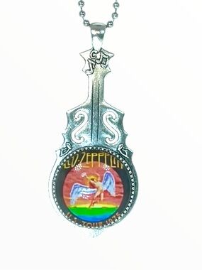 Led Zeppelin Inspired Swan Song Guitar Necklace
